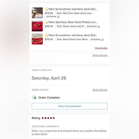 🌟New Stainless Steel Gold Plated Love Ring - Picture 9 of 9